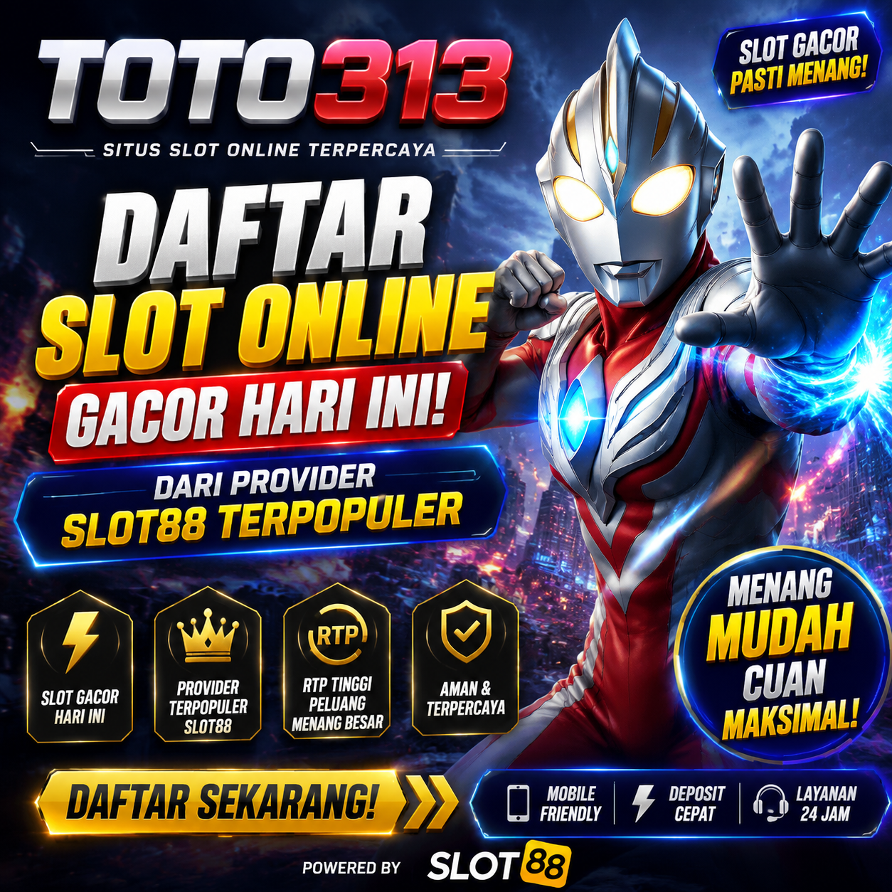 TOTO313 | Daftar Slot Online Gacor Hari Ini dari Provider Slot88 Terpopuler